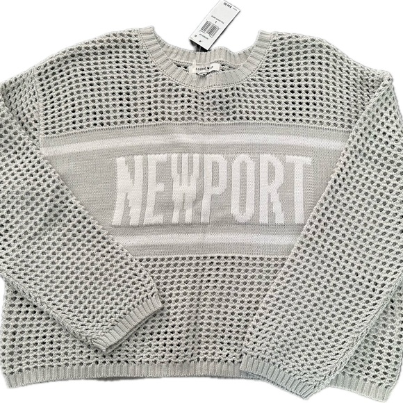 Hooked Up by IOT Tops - *New with tags** Gray Newport Sweater by Hooked Up